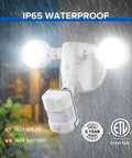 Ultra Bright Motion Sensor Outdoor Light With 15W 2000LM LED Flood Light For Porch Yard Garage And Patio, IP65 Waterproof