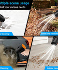 Cordless Handheld Leaf Blower 500,000 RPM Turbo Jet With Dual 4.0Ah Batteries And Charger Included in use for cleaning