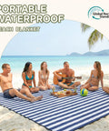 Oversized Waterproof Sandproof Beach Blanket For Picnics And Outdoor Adventures Extra Large 80x80 Inch Foldable Rug on beach