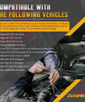 Mechanic checking alternator compatibility with Ford models, featuring text list of compatible vehicles and ZoneKing logo.
