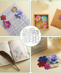 Dope 14 Piece Flower Leaves Metal Cutting Dies Set with 14 Styles for DIY Crafts and Scrapbooking projects, carbon steel materials