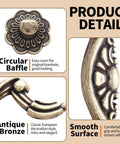 Product details of Antique Bronze Drop Drawer Pulls Set Of 4 With 3-Inch Hole Spacing Drop Bail Cabinet Handles for elegant decor.