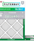 14x18x1 Air Filter MERV 8 Two Pack Electrostatic Pleated HVAC Furnace Filter Replacement for Home or Office Made in USA