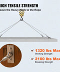 One Eighth Inch 500 Ft Stainless Steel Wire Rope Cable 316 Marine Grade for high tensile strength demonstration