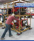 Person using Heavy Duty Machinery Mover Dolly 26,400-Lb Capacity With 8 Rollers Equipment Skates in warehouse