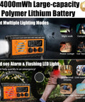 Emergency Weather Radio With Hand Crank And Solar Charging NOAA Alerts SW AM FM Survival Radio 20000mAh Battery