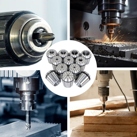 12Pcs ER40 Collets Set With Common Size Range From 1/8 To 1-1/8 Inch For Boring Milling Drilling Tapping Engraving And CNC Spindle Machines