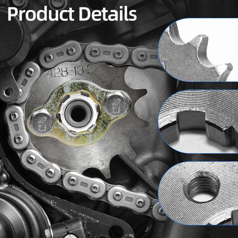 Front Engine Sprocket Kit For Motorcycles 17mm Fits 50cc 160cc Chinese ATVs Quads Dirt Bikes Go Karts 13T Universal Fit shown in detail