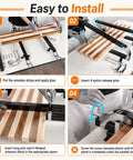 Step-by-step installation process of 48 Inch Panel Clamps 2 Pack With U Shaped Pressure Blocks And Adjustable Parallelogram Couplers.