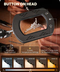 10X Magnifying Lamp With Stand And LED Light 2 In 1 Pro Grade Hands Free Desk Clamp Lamp in use for jewelry detail work