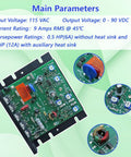 Plug And Play 120V DC Motor Speed Controller For SCR Drives Direct Replacement For KBIC120 Compatible With PM Shunt And Universal Motors Easy Install Drive Chassis Upgrade, 115 VAC, 9A, PCB