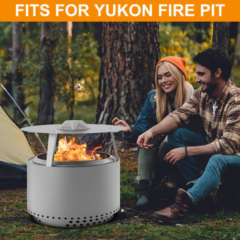Heat Deflector For Yukon 27 Inch Fire Pit Portable 304 Stainless Steel Diffuser With Carry Handle used during outdoor camping