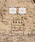 Versatile Three-Section Detachable Air Gun Target with stands on sandy background, compatible with .22 and .177 caliber