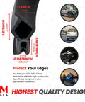 Trunk Rubber Seal Weather Stripping 15 Feet Long With Large Bulb Lock Seal cross-section diagram with measurements and vehicles