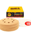 600 Grit Pro Grade 5 Inch Sanding Discs 8 Hole Pattern Dustless Hook And Loop Backing For Orbital DA Sander 50 Pack Finishing