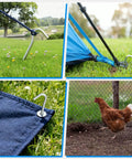 9 Inch Metal Tent Stakes Set 30 Pack Heavy Duty Galvanized Ground Anchors in use with tent and outdoor decor.