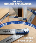 Slick 2 In 1 Digital Angle Finder Tool And Stainless Steel Ruler serving up dead on accuracy, measuring angles and lengths.