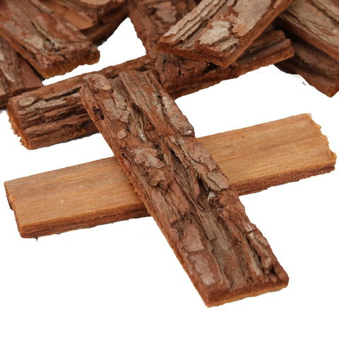 Straight Up Essential 4 Inch Craft Sticks, 45 Pcs Natural Wood Twigs With Original Bark For Rustic Diy Photo Props, School Art Projects And Handmade Card Making, Hella Versatile Bulk Supplies, showing various wooden craft sticks with bark.