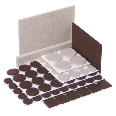Felt Furniture Pads Set With 133 Pieces Brown And Beige Chair Leg Protectors For Hardwood Floors Sliders that Prevent Scratches