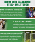 Image showcasing heavy duty galvanized steel used in Chain Link Gate Drop Rod Kit One And Three Eighths Inch By Thirty Two Inch Cane Bolt.