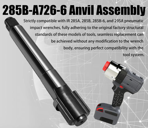 Top Shelf 1 Inch Anvil Assembly 285B A726 6 Replacement For Ir 285A 285B 285B 6 295A Pneumatic impact wrench anvil.
