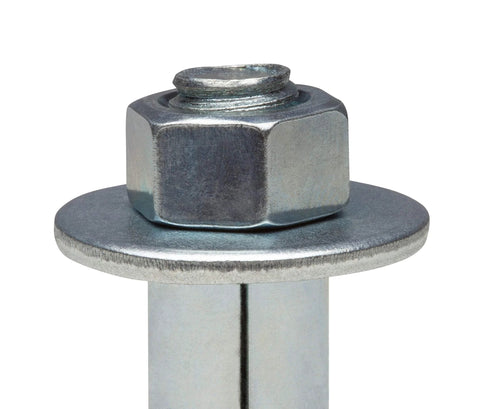 Close-up of Hex Sleeve Anchor 3/8 Inch By 1-7/8 Inch Zinc Plated Pack Of 50 For Concrete Masonry Brick And Block With Versatile Installation