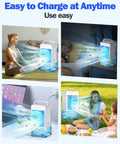 4 In 1 Mini Air Conditioner Fan And Evaporative Cooler With Handle in various settings: indoor, bedroom, office, and outdoors.