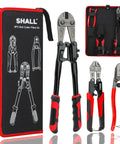 Beefy 3 Piece Bolt Cutter Set With 14 Inch Heavy Duty Bolt Cutter 8 Inch Mini Cutter And 8 Inch Wire Rope Cutter with case