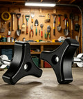 Upgrade Your Ride With These Tough Laqusie Two Piece Screw And Knob Bolts For Lawn Mower Handles Featuring No Tools Needed Universal Fit For Push And Riding Tractors To Fix Worn Grip And Boost Stability Instantly With Durable Steel Build Today. Black steel mower handle bolt knob kit in garage