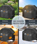 Heavy Duty All Season BBQ Grill Cover For Spirit SP 310 2016 To 2026, Water Resistant Outdoor Grill Protector in four seasons