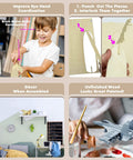 Child assembling F18 Hornet 3D Puzzle Airplane Model Kit For Kids And Adults Wood Building Craft With 47 Pieces Paint Assemble Educational Flight Model Realistic Fighter Jet Design Perfect Hands On Project For STEM Fun