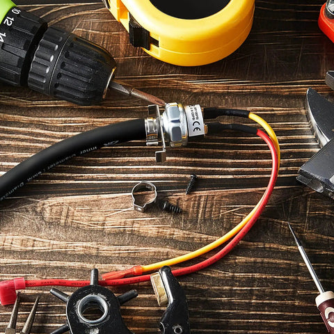 Air Compressor Pressure Switch 120 To 150 Psi With 120V AC Control Plug And Play Setup Includes Rubber Hose Fittings