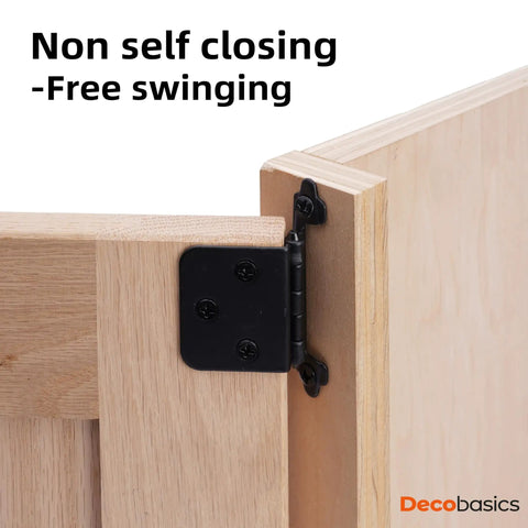 Free Swinging Non Self Closing Overlay Face Frame Cabinet Hinges Black 50 Pack 25 Pairs For Kitchen Cabinets Matte Black
