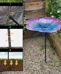 Bee Watering Station 1 Pack Bird Bath And Butterfly Cup With Flower Design Weather Resistant Metal Stakes For Outdoor Garden Yard Decor Purple Perfect For Attracting Bees And Butterflies With No Fuss Easy Setup installation guide