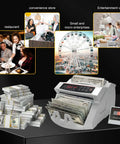 Pro Money Counter Machine With Value Count And Counterfeit Detection Using UV MG IR MT Tech LCD Display for bank use