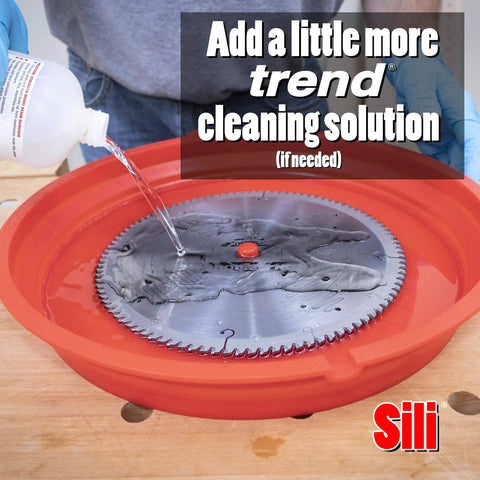 Deluxe Saw Blade Cleaning Kit With Silicone Tray And 18oz Spray Cleaner used for blade maintenance