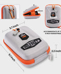 Hard Shell Golf Rangefinder Case With Universal Fit Holds Rangefinder And Two Golf Balls EVA Carry Case With Carabiner Clip Rugged Protective Box Compatible With Bushnell Callaway TecTecTec, measurements labeled