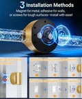 Gold Battery Operated Wall Sconces Set Of 2 Peel And Stick Magnetic Linear Lights installation methods
