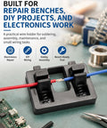 Secure Heavy Duty Spring Loaded Soldering Jig Grips Stripped Wires Snug For Rapid Circuit Board Wiring and Straightforward Diy Electronics Repair Without The Hassle on a workbench.