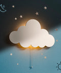 Floating Cloud Wall Lamp For Baby Nursery And Kids Room Battery Operated Cordless Night Light That Hangs Kid Approved