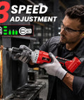 Heavy Duty Cordless Die Grinder Featuring A Zippy 26000 Rpm Brushless Motor, Slick One Quarter Inch Chuck, Compatible With Milwaukee 18V Batteries, Cranks Through Rust, Smooth Grinding And Polishing in use with sparks.