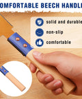 Kickass Six Inch Japanese Pull Saw Featuring Double Edged Design With Fourteen Teeth Rip Side And Seventeen Teeth Cross Cut Blades For Slick Precision Woodworking And Pro Grade Carpentry Projects handle with comfortable beech grip