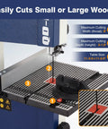 Beast Of A Portable Nine Inch Woodworking Bandsaw With Cast Aluminum Worktable And Scale, 2526 FPM Benchtop Saw display