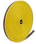 Coiled yellow 6 Pin 22 AWG RGBWW LED Strip Wire Extension Cable 33 Feet 10 Meters Flexible PVC Jacket Copper Strands