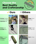Comparison of camping hammock with spacious net for indoor or outdoor use solo or duo comfort next to inferior hammocks.