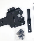 Lockable Post Mount Latch For Wood Gates And Doors Black Finish Heavy Duty Contractor Grade Gate Latch components on white background