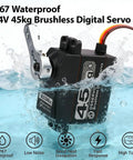 45Kg Brushless RC Servo With Metal Gear High Torque For 1/10 Scale Crawlers Like TRX4 TRX6 SCX10 III IP67 Waterproof in water