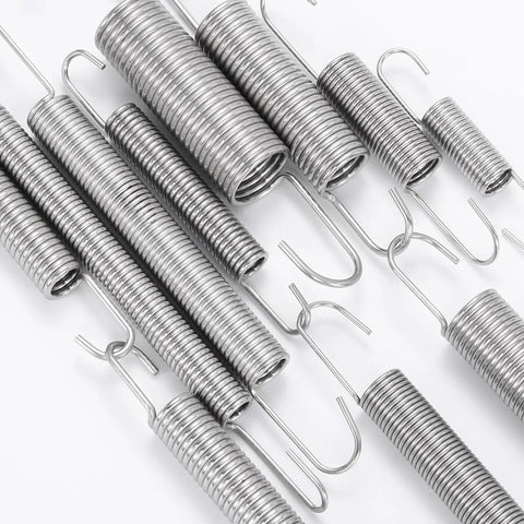 Stainless Steel Extension Springs With Dual Hooks 1mm Wire Diameter 8mm Outer Diameter 50mm Length Two Pack For Home Furniture Repair