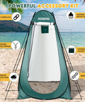 Extra Tall Pop Up Privacy Shower Tent For Camping And Beach Trips Easy Up Changing Room And Dressing Space Rain Shelter Sun Shade Canopy Perfect For Hiking Picnics Fishing In Army Green.