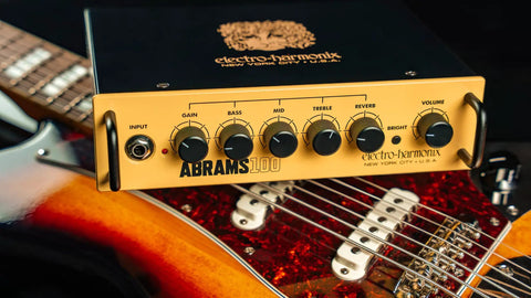 Abrams100 100W Guitar Amp Head With Class D Power, Ultra Lightweight Two And A Half Pound Build, High Headroom on a guitar